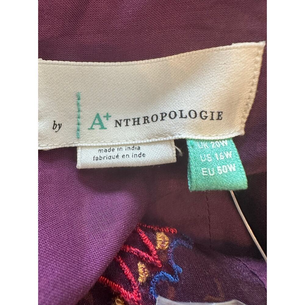 Anthropologie Maren Embroidered Maxi Dress Size 16W NWT - Picture 7 of 16